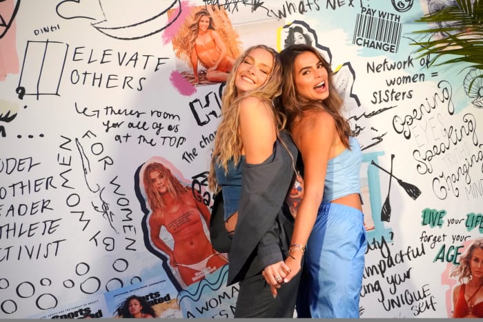 Camille Kostek and Brooks Nader at the TSN Experience.